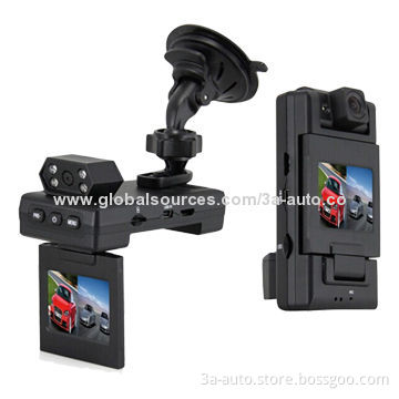 Dual Lens DVR, 2.0" LCD 2channels File locking